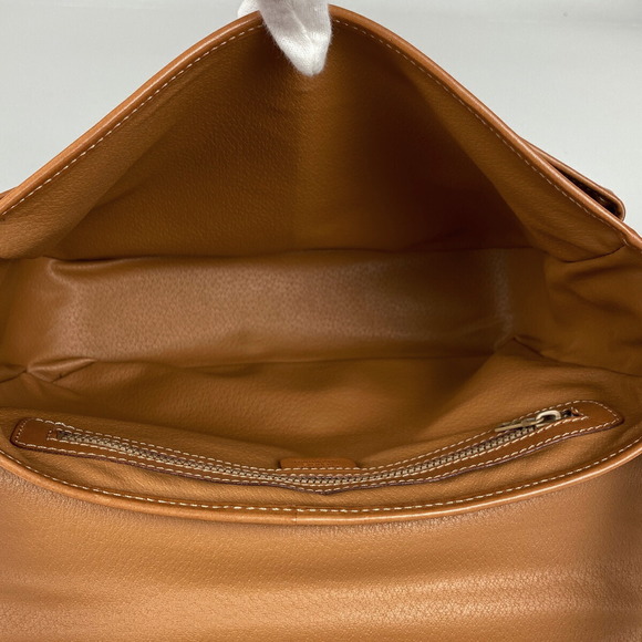 Celine Macadam Pattern Canvas Circle Messenger Shoulder Bag Brown - Picture 8 of 8